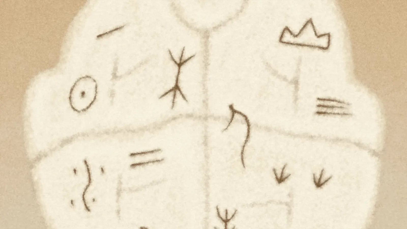 The pictogram ren 人, meaning person, appearing among oracle bone inscriptions to show how early Chinese characters drew the object they named